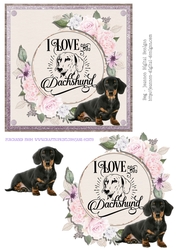 I LOVE MY DACHSHUND 6X6