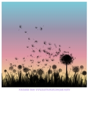 SILHOUETTE DANDELION 1