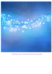 MUSIC NOTES BLUE