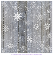 SNOWFLAKES ON NATURAL WOOD