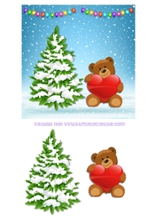 CHRISTMAS TEDDY 6X6