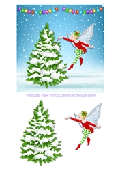 CHRISTMAS FAIRY FLYING 6X6