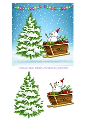 SNOWMAN SLEIGH 6X6