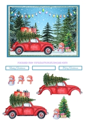CHRISTMAS CAR 5X7