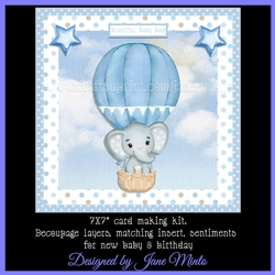 HOT AIR BALLOON BLUE