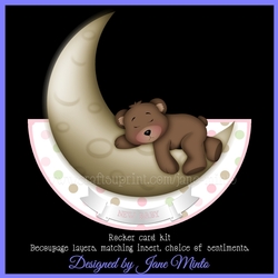 MOON BABY ROCKER CARD - PINK