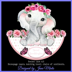 ROSE ELEPHANT ROCKER CARD
