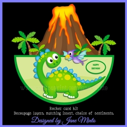 DINO VOLCANO ROCKER CARD