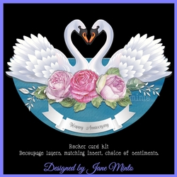 LOVE SWANS ROCKER CARD