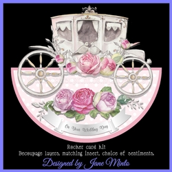 WEDDING CARRIAGE ROCKER CARD