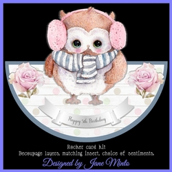 CUTE OWL ROCKER CARD