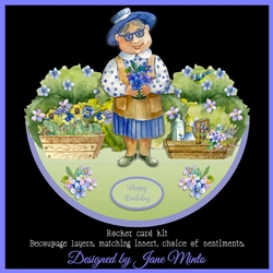 MRS GARDENER ROCKER CARD