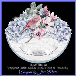 LITTLE PINK BIRD ROCKER CARD