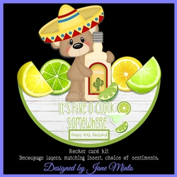 TEQUILA TIME ROCKER CARD