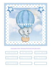 BABY BOY BALLOON QUICK CARD