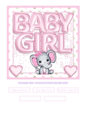 BABY GIRL QUICK CARD