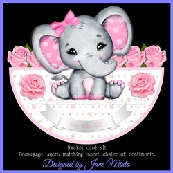 BABY GIRL ROCKER CARD