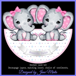 TWIN GIRLS ROCKER CARD