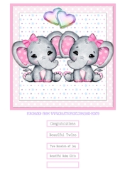TWIN GIRLS quick card