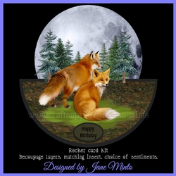 FOXES ROCKER CARD