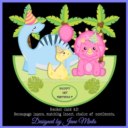 BIRTHDAY DINOSAURS ROCKER CARD
