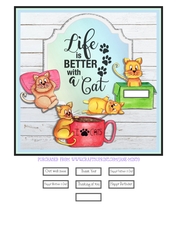 BETTER WITH A CAT quick card