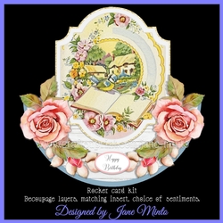 VINTAGE COTTAGE rocker card