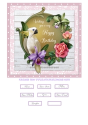 COCKATOO BIRTHDAY quick card