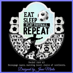PLAY FOOTBALL rocker card