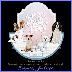 MORE DOGS rocker card