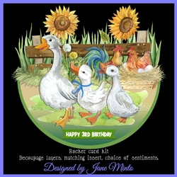 FEATHERED FRIENDS rocker card