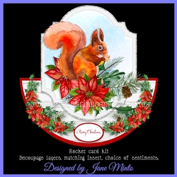 CHRISTMAS SQUIRREL rocker card