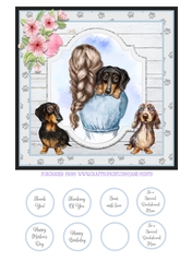 LOVE MY DACHSHUND quick card
