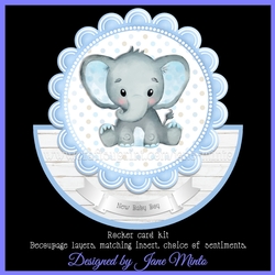 BABY BOY rocker card