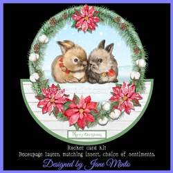 CHRISTMAS BUNNIES rocker card