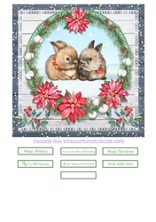 CHRISTMAS BUNNIES quick card