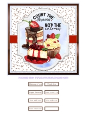 COUNT THE MEMORIES - cake