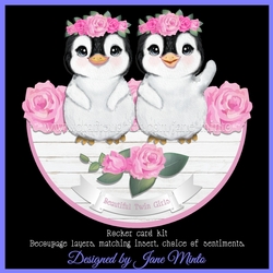 TWIN GIRLS rocker card
