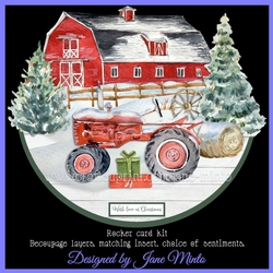 CHRISTMAS ON THE FARM rocker card