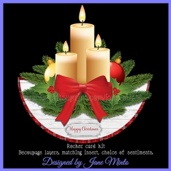 CHRISTMAS CANDLES rocker card
