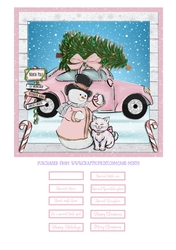 PINK CHRISTMAS quick card