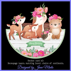 DEER FRIENDS rocker card