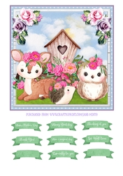SPRING FOREST FRIENDS quick card