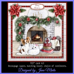 CHRISTMAS DOGS - PAPILLON & TERRIER