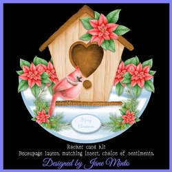 CHRISTMAS CARDINAL rocker card