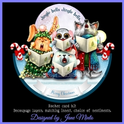 CHRISTMAS CAROL SINGERS rocker card