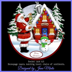 SANTAS HOUSE rocker card