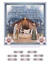 AWAY IN A MANGER quick card