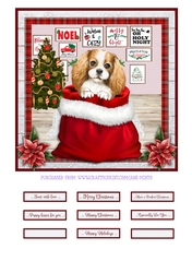 CHRISTMAS PUPPY - SPANIEL - quick card