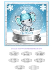 BABYS FIRST CHRISTMAS - BLUE - quick card